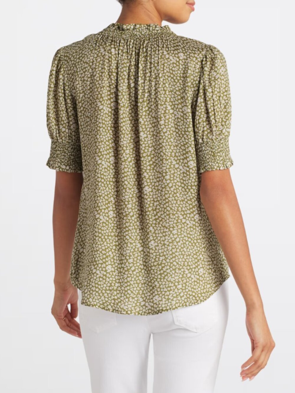 Les Serein Victoria Button Detail Light Green Blouse XL - Picture 6 of 6